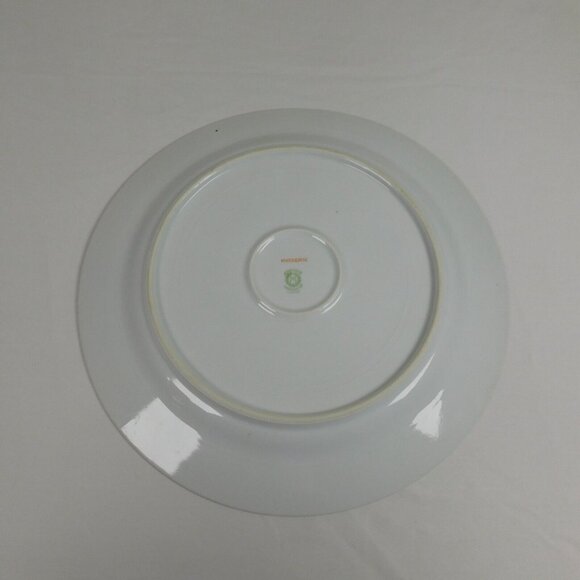 Noritake Marguerite 12" Round Chop Plate Pink Blue Roses Gold Band Handpainted - Picture 8 of 9